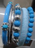 Conjunto de Pulseiras Azuis