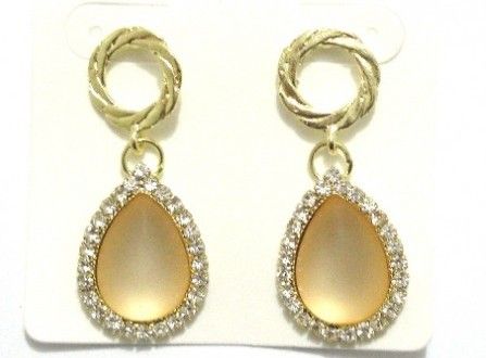 Gota Dourada com Strass