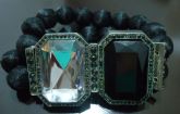 Pulseira Negra com Pedras