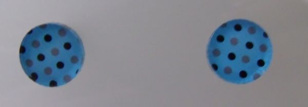 Acrílico Azul com Bolinhas Pretas